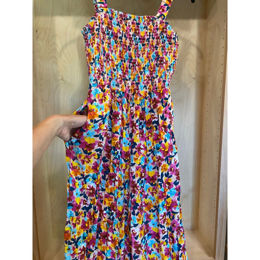Dokotoo colorful floral wide leg jumpsuit with pockets - Picture 3 of 7